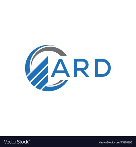 Ard Flat Accounting Logo Design On White Vector Image