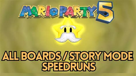 Mario Party 5 All Boards Story Mode Speedruns YouTube