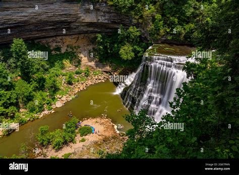 One Of The Cascades At Burgess Falls State Park In Tennessee With