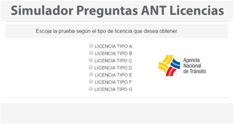 Simulador De Licencia Tipo E Tr Mites Ecutramites