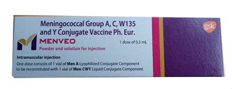 Meningococcal Group A C W135 Y Conjugate Vaccine Ph Eur, 0.5ml at best ...