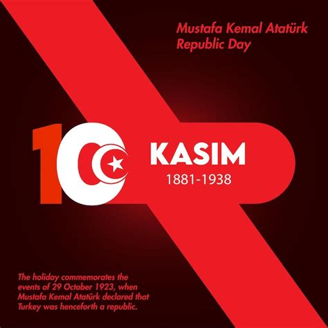 Premium Vector Kasim Ataturk Memorial Day Republic Day