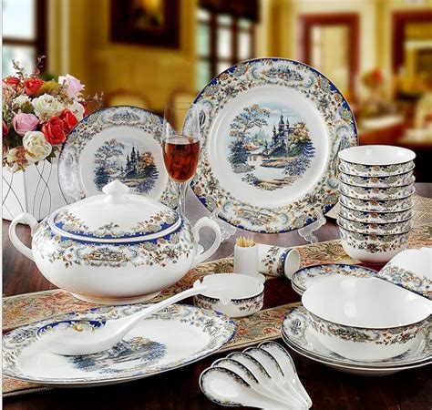 Guci Tableware Glaze Jingdezhen Pieces Bone China Tableware Sets