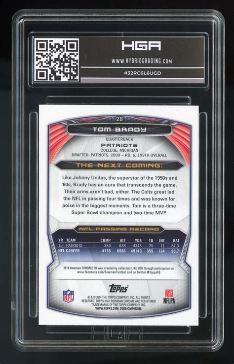 2014 Bowman Chrome Refractor 28 Tom Brady Tom Brady For Sale Online