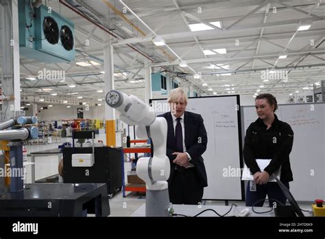 Prime Minister Boris Johnson During A Visit To Tharsus Headquarters In