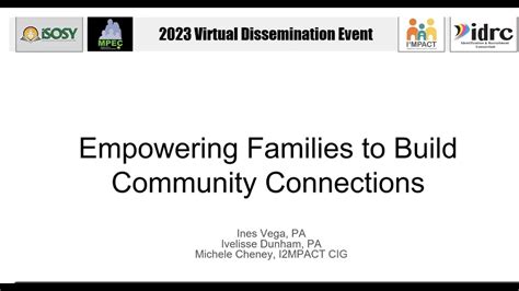 Empowering Families To Build Community Connections Youtube