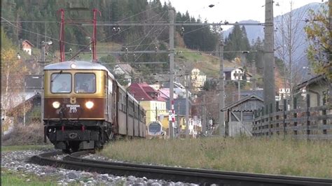 Railways Bahnhof Mariazell Mit Abfahrt Der N Vog E Der