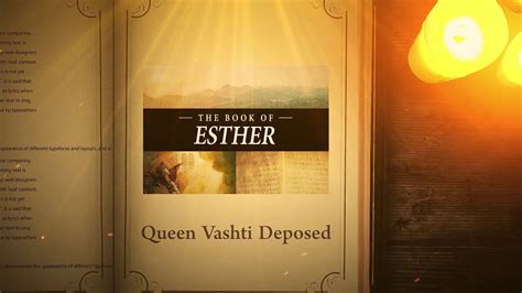 Esther Queen Vashti Deposed Bible Stories Youtube