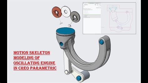 Engine Mechanism With Skeleton Layout And Mechanism Module In Creo