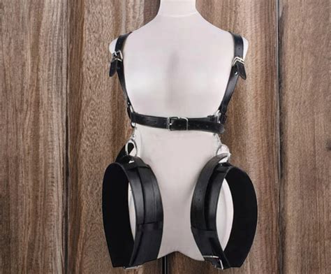 Bdsm Women S Leather Thigh Sling Sling Open Leg Bondage Restraint Strap With Handcuffs Sex