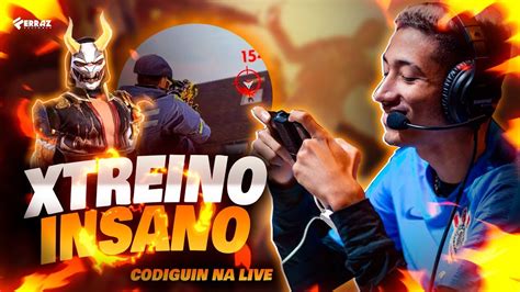 🔥free Fire Ao Vivo😱 Xtreino Insano 😱 Ft 💥 Rei Da Call🔥 Youtube