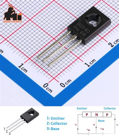 BD140 PNP Transistor Bipolar BJT 80V 3A