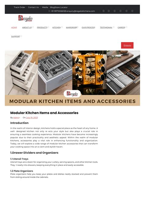 Ppt Modular Kitchen Items And Accessories Powerpoint Presentation