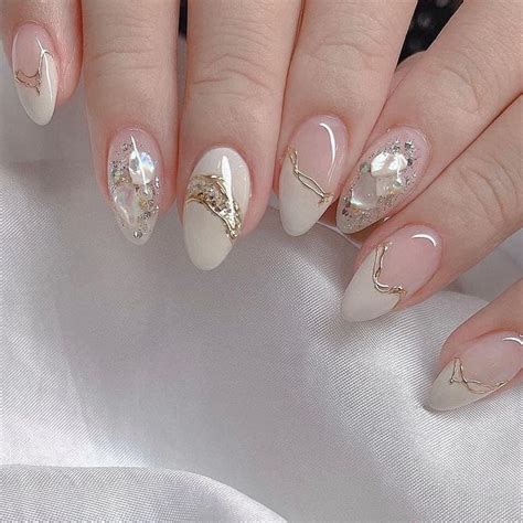 Gold Nail Art Cute Acrylic Nails Gold Chrome Nails Fancy Nails