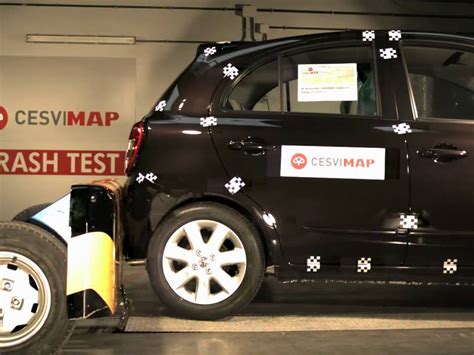 Crash Test Trasero Nissan Micra En Cesvimap Youtube