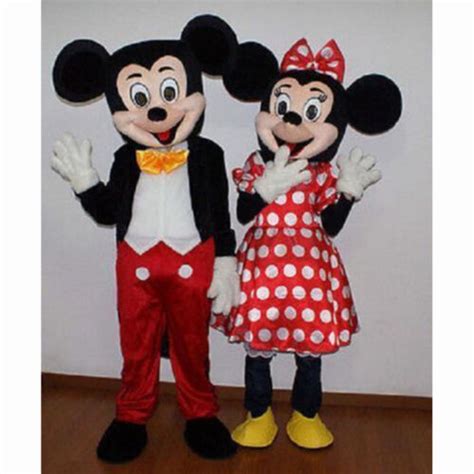 Hot Adult Suit Size Mickey Mouse And Minnie Mouse Mascot Costume Ebay