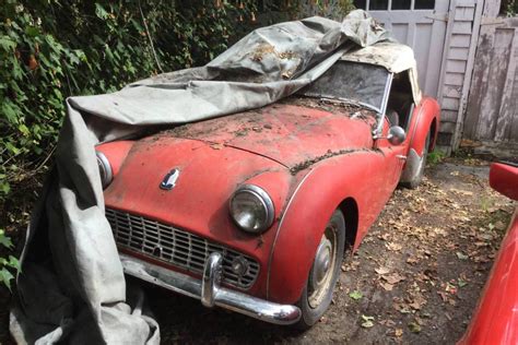 Tarp Trap 1957 Triumph TR3A Barn Finds