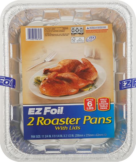 Ez Foil Roaster Pans With Lids Ct Pack Walmart