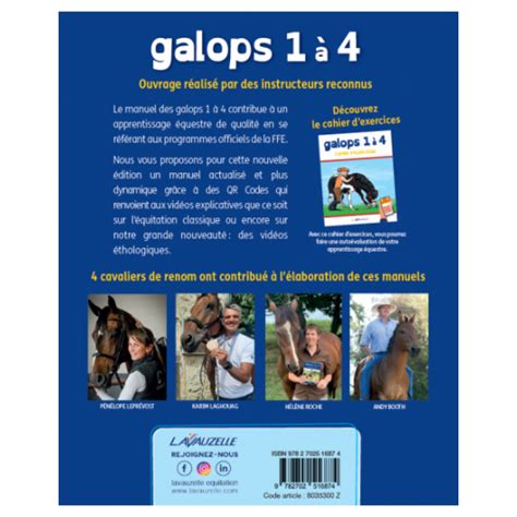 Livre Galops 1 à 4 Manuel de préparation Lavauzelle Equestra