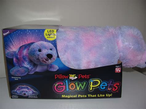 New Pillow Pets Glow Pets Shimmering Seal Magical Pets that light up LED lights | eBay