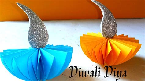 Diya Making With Paper Diy Paper Diya Decoration Diwali Decoration