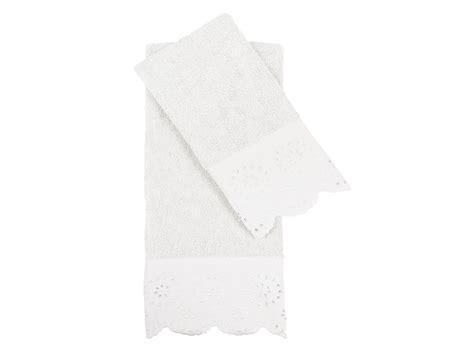 Ripley SET TOALLA DE BAÑO MASHINI LACE BLANCO