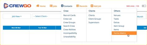 forms matrix personnel manager