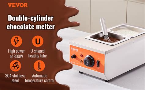 Amazon VEVOR Chocolate Tempering Machine 9 Lbs 2 Tanks Chocolate