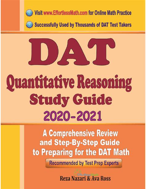 Dat Quantitative Reasoning Study Guide A Comprehensive