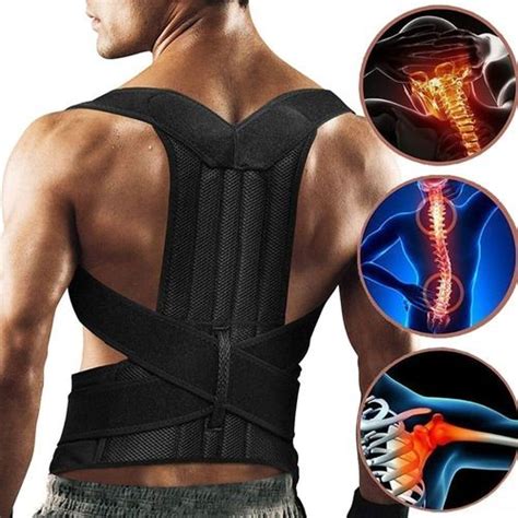 Corretor De Postura Masculino Coluna Lombar Refor Ada Cinta Shoulder