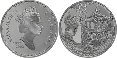 Kanada 1 Dollar 2002 Elizabeth II 50th Anniversary Of The Coronation