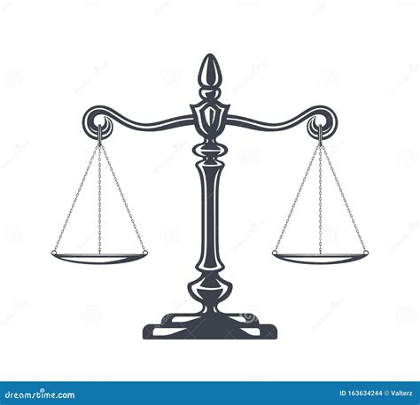 Scales Of Justice Icon Vector Illustration Cartoondealer