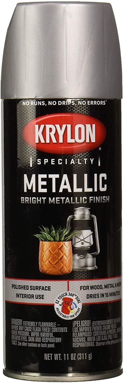 Krylon K01403 Metallic Spray Paint Brilliant Metallic Dull Aluminum