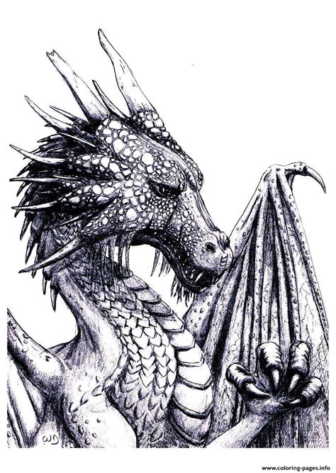 Adult Dragon Coloring Pages Printable