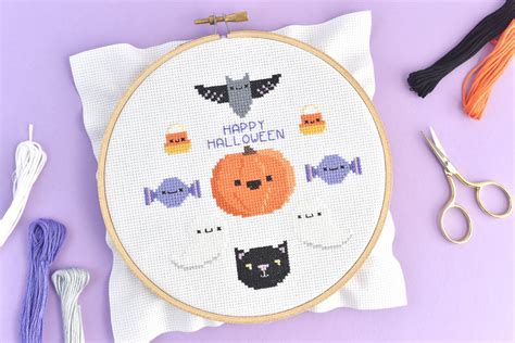 Free Happy Halloween Cross Stitch Pattern