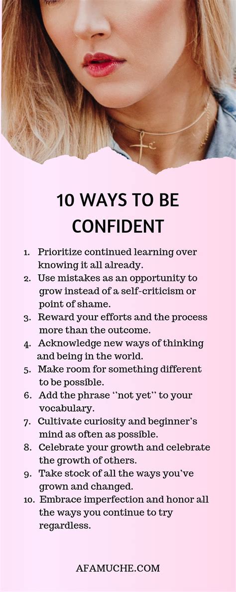 10 Ways To Be Confident Infographic Self Improvement Tips Self