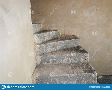 The Stairs Architecture Detail Artistic Look In Colors Stock Photo