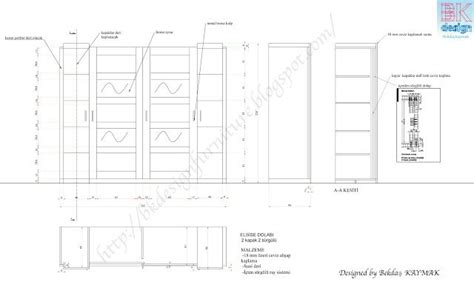 autocat dolap teknik çizimi Teknik çizim Autocad Çizim