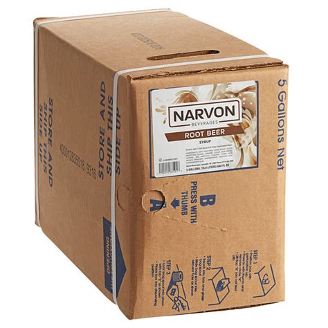 Narvon Old Fashioned Root Beer Beverage Soda Syrup 5 Gallon Bag In Box