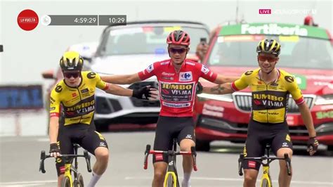 Vuelta Sepp Kuss Touche La Victoire Finale Du Doigt Wout Poels