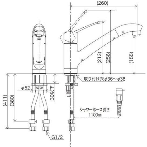 【km5031zjt】 《kjk》 Kvk 流し台用シングルレバー式シャワー付混合栓 ωζ0 Km5031zjt Kjk 通販