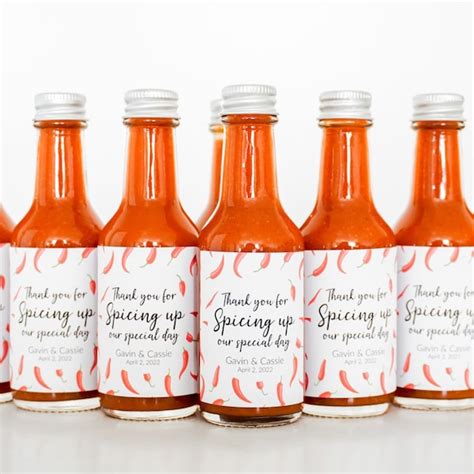 Hot Sauce Wedding Favors Etsy
