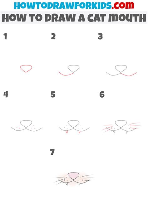 How to Draw a Cat Mouth - Easy Drawing Tutorial For Kids