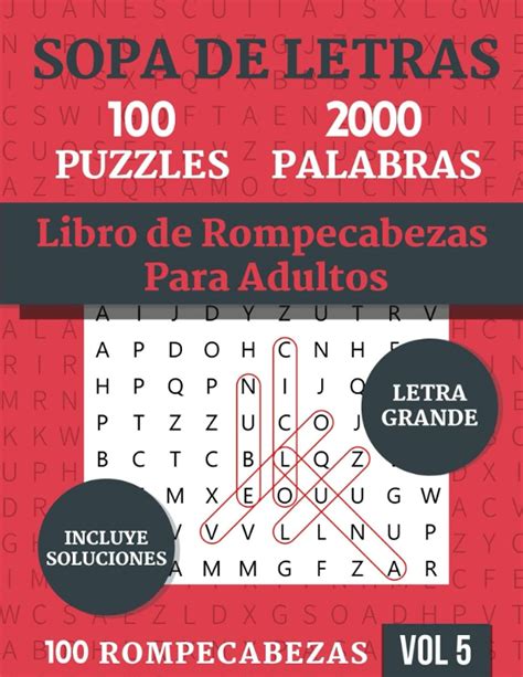 Buy Sopa De Letras 100 Rompecabezas 2000 Palabras Libro De