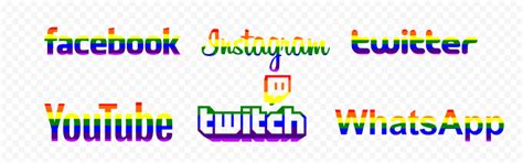 Hd Social Media Rainbow Logos Png Citypng