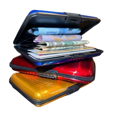 Wallet, Aluminum, 6 Card, Assorted Colors Pkg(2)