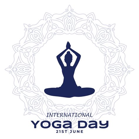 International Yoga Day With Mandala Poster Design Yoga Day Backgrounds