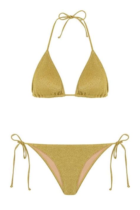 Lureks Hardal Sarı Üçgen Bikini Takım