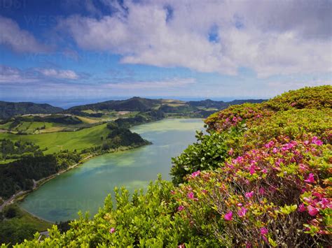 Lagoa Das Furnas Blick Von Oben Insel Sao Miguel Azoren Portugal