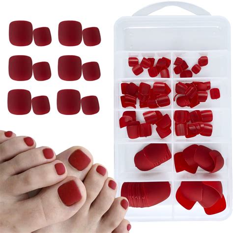 Amazon Addfavor Black Press On Toenails Pcs Matte Fake Toenails